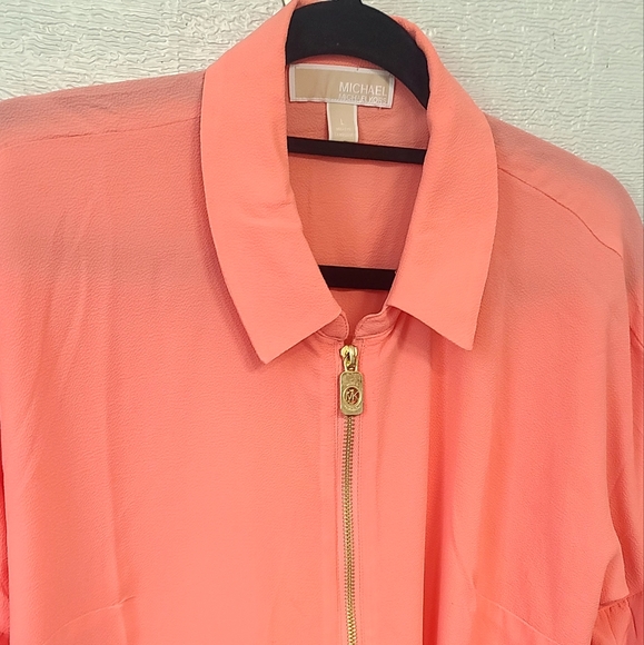 Michael Kors peach color Blouse Sz L - Picture 8 of 8